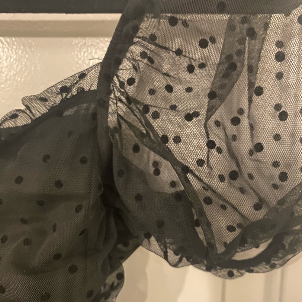 Mesh Ruched Mini Dress 🖤 - Picture 2 of 2